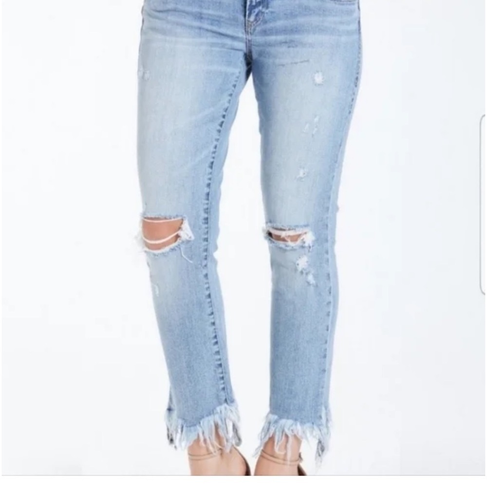 Dear John Erin Slim Straight Jeans Size 30 Bohemian Preppy Coastal baby doll